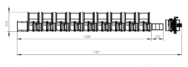 Схема оборудования для изготовления заготовок столовых приборов из бумаги ONL-350-1